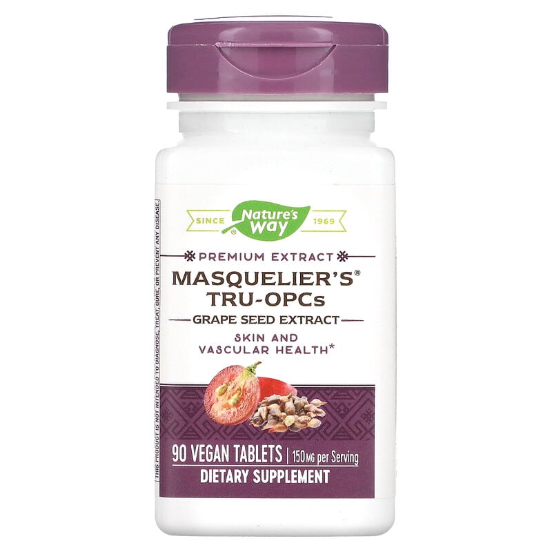Nature's Way Masquelier's Tru-OPCs 75 mg 90 Vegan Tablets 33674491317