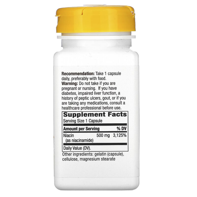 Nature's Way, Niacinamide, 500 mg, 100 Capsules 33674404805