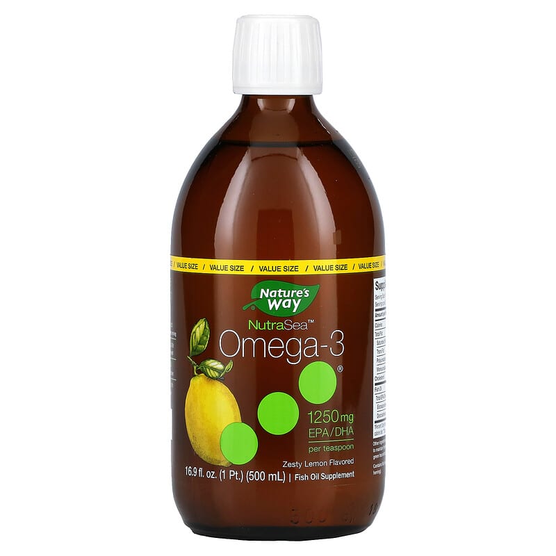 Nature's Way NutraSea Omega-3 Zesty Lemon 16.9 fl oz (500 ml) 850652000091