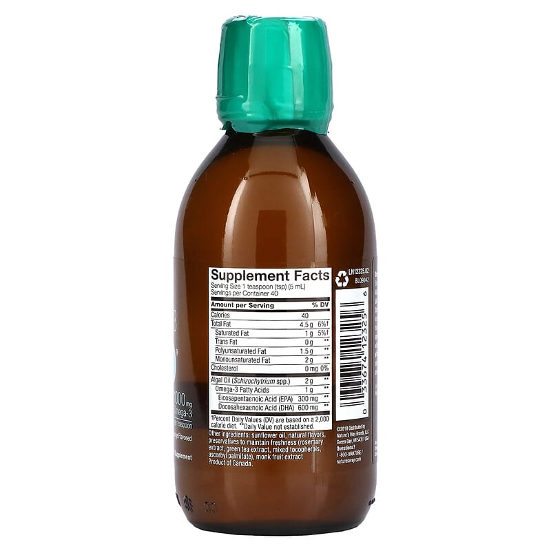 Nature's Way, NutraVege, Omega-3 Plant, Extra Strength, Cranberry Orange, 1,000 mg, 6.8 fl oz (200 ml) 33674123256