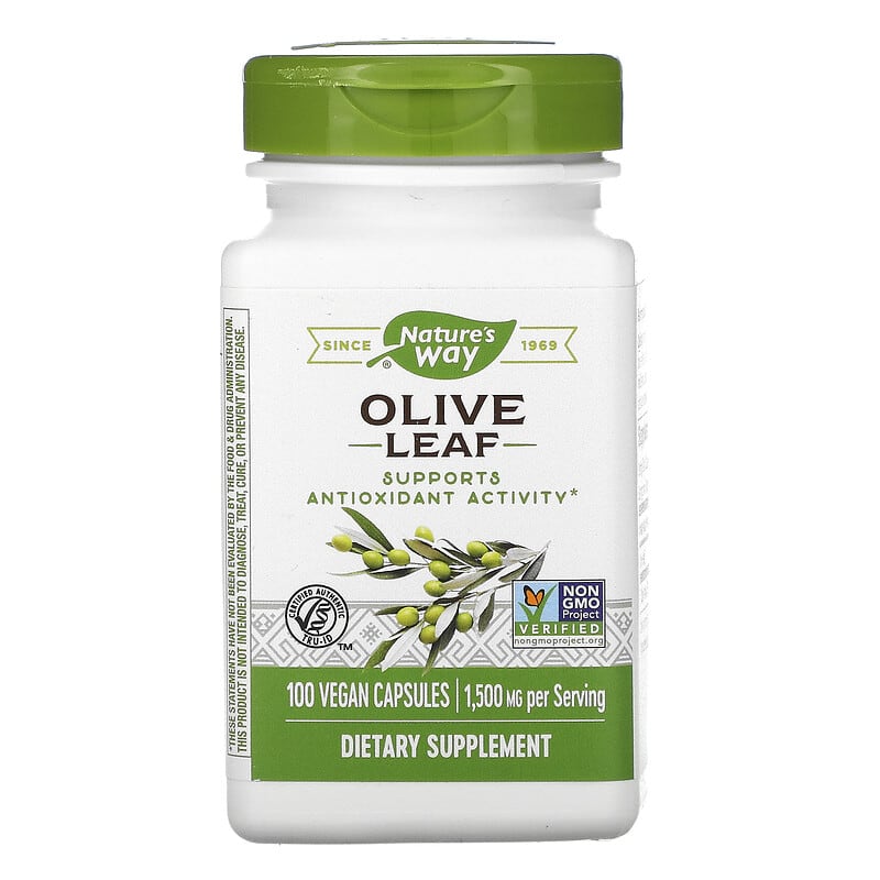 Nature's Way Olive Leaf 500 mg 100 Vegan Capsules 33674145210