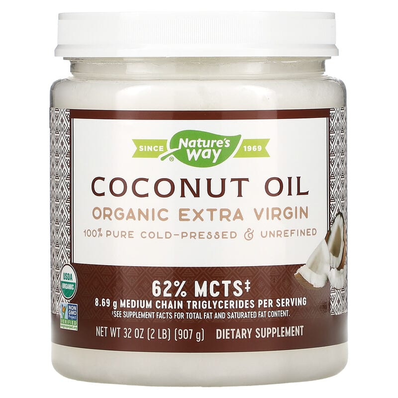 Nature's Way Organic Coconut Oil Extra Virgin 32 oz (907 g) 33674156599