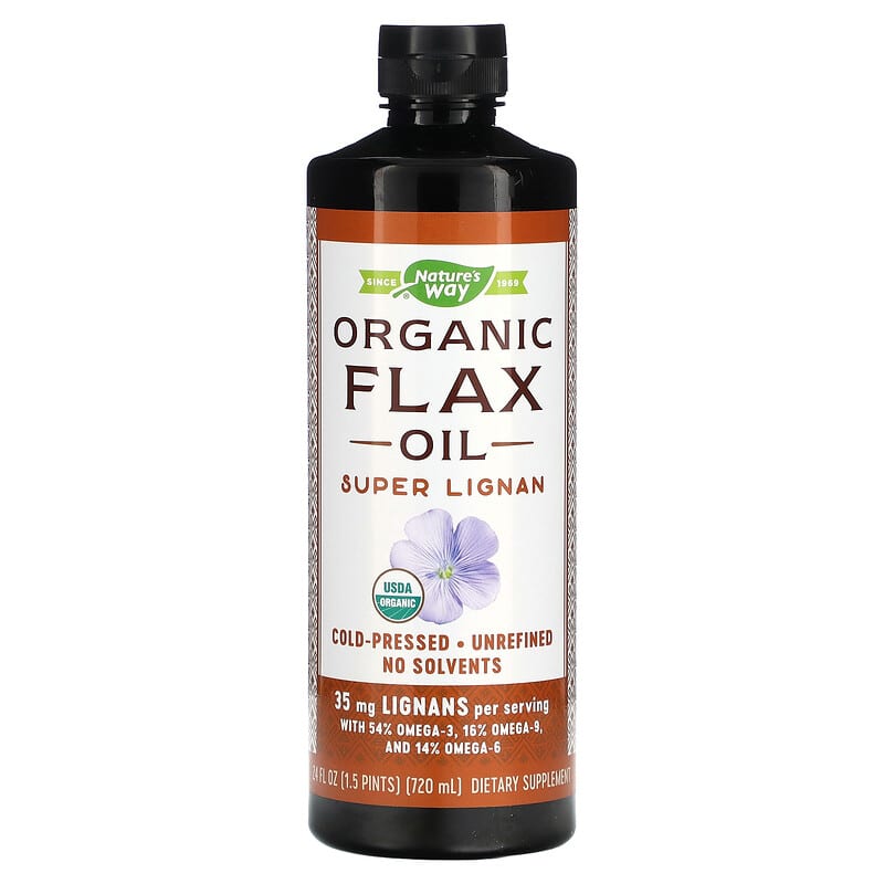 Nature's Way Organic Flax Oil Super Lignan 24 fl oz (720 ml) 33674154298