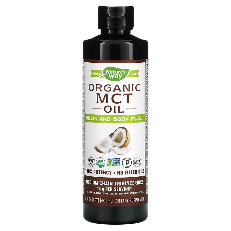 Nature's Way Organic MCT Oil 16 fl oz (480 ml) 33674108956