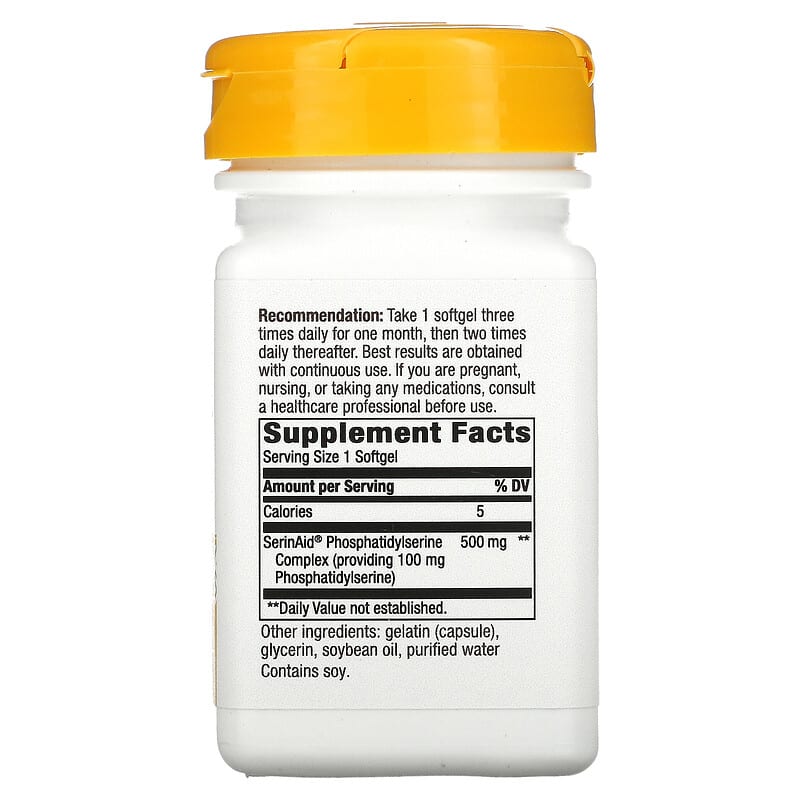 Nature's Way, Phosphatidylserine, 100 mg, 60 Softgels 33674451618