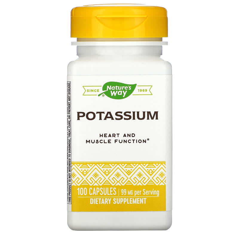 Nature's Way Potassium 99 mg 100 Capsules 33674410714