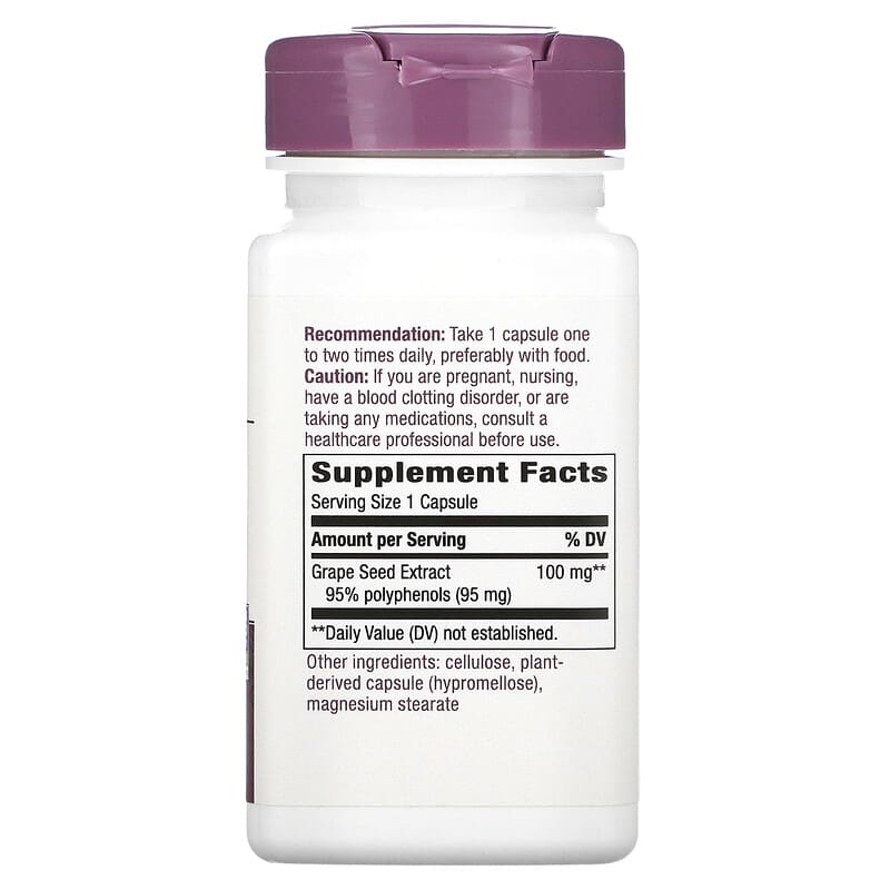 Nature's Way, Premium Extract, Grape Seed, 100 mg, 60 Vegan Capsules 33674153529