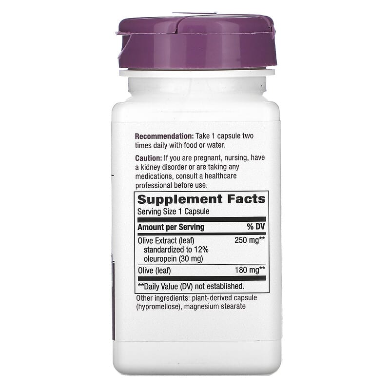 Nature's Way, Premium Extract, Olive Leaf, 250 mg, 60 Vegan Capsules 33674640005