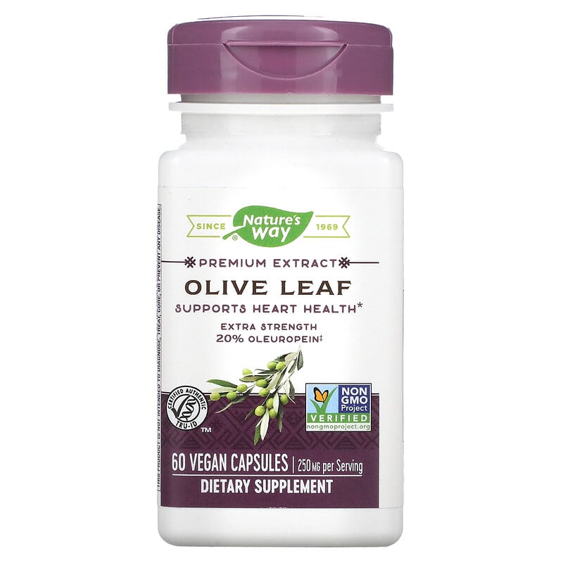Nature's Way Premium Extract Olive Leaf 250 mg 60 Vegan Capsules 33674154809