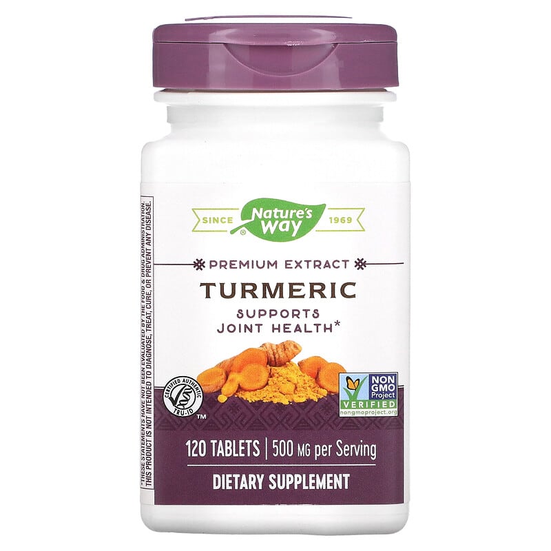 Nature's Way Premium Extract Turmeric 500 mg 120 Tablets 33674153567