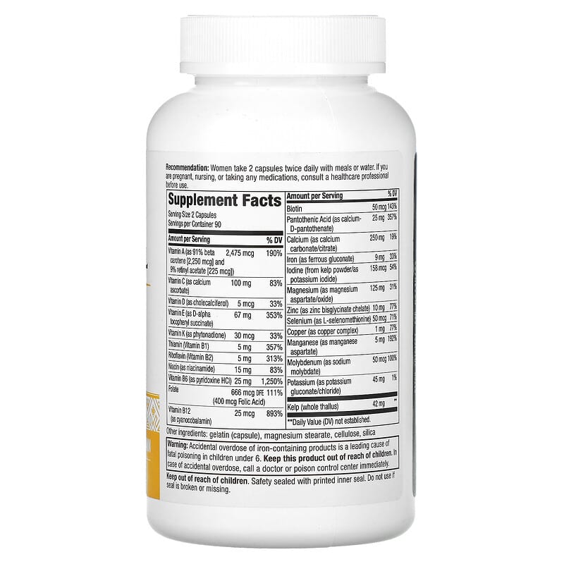 Nature's Way, Prenatal Multivitamin with Buffered Vitamin C , 180 Capsules 33674451304