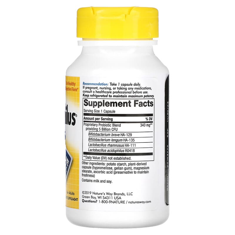 Nature's Way, Primadophilus Bifidus, For Adults, 5 Billion CFU, 90 Vegetable Capsules 33674068601