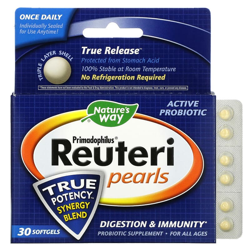 Nature's Way Primadophilus Reuteri Pearls 30 Softgels 33674157527