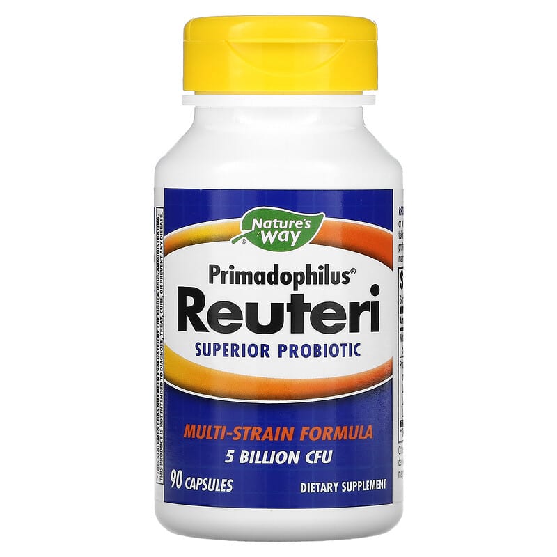 Nature's Way, Primadophilus Reuteri, Superior Probiotic, 5 Billion CFU, 90 Capsules 33674150245
