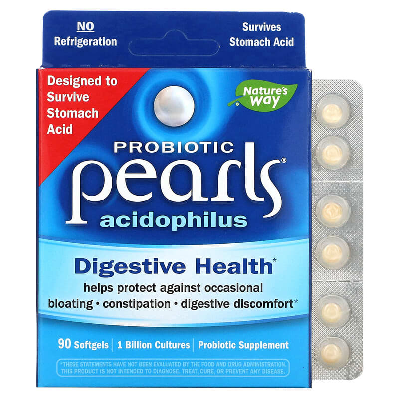 Nature's Way Probiotic Pearls Acidophilus 90 Softgels 763948042999