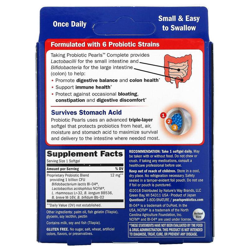 Nature's Way, Probiotic Pearls Complete, 90 Softgels 763948043699