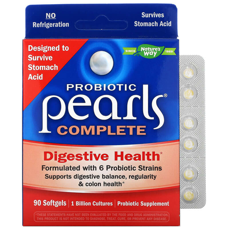 Nature's Way Probiotic Pearls Complete 90 Softgels 763948043699