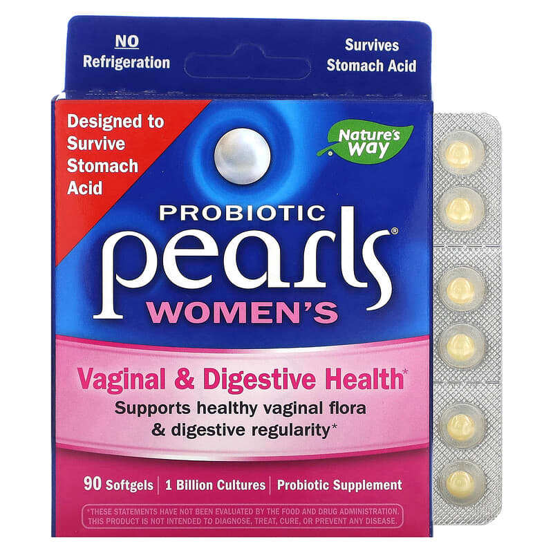 Nature's Way Probiotic Pearls Women's Vaginal & Digestive Health  90 Softgels 33674139509