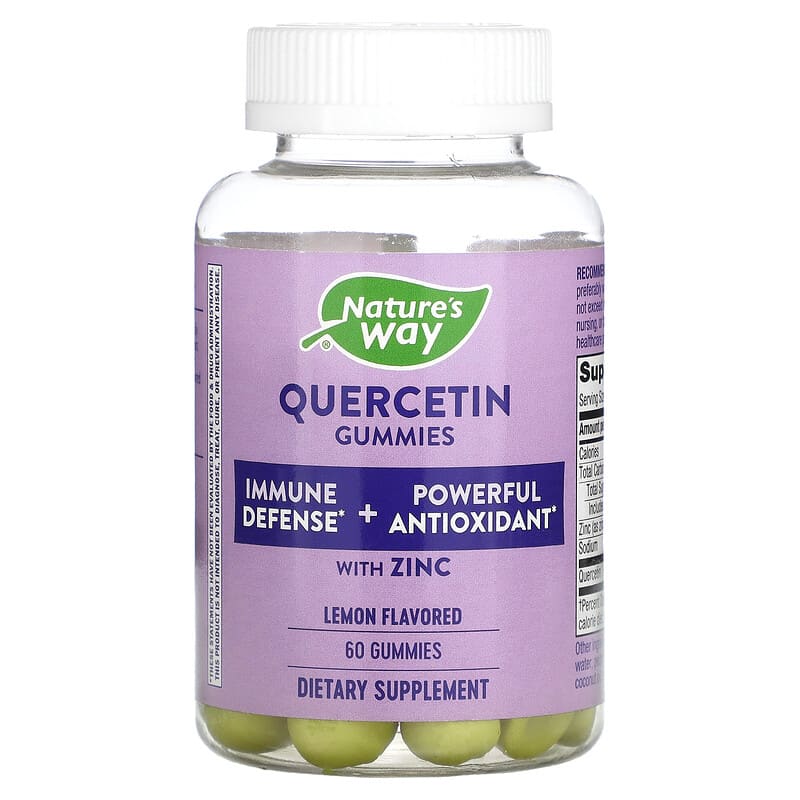Nature's Way Quercetin Gummies With Zinc Lemon 60 Gummies 33674142615