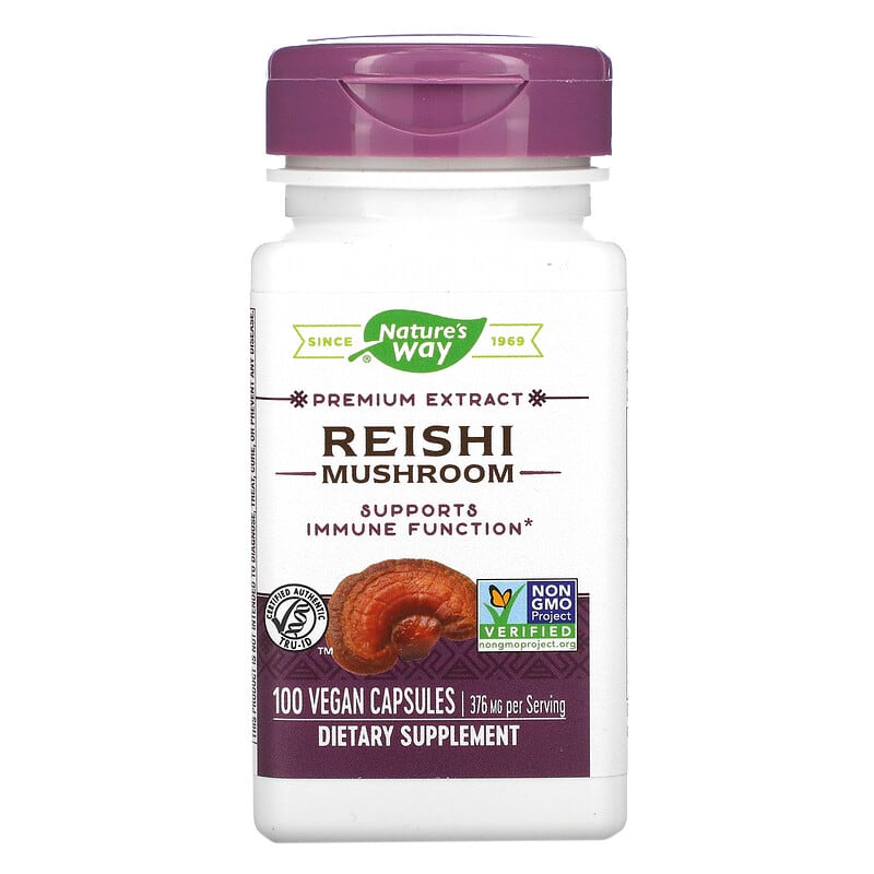 Nature's Way Reishi Mushroom 188 mg 100 Vegan Capsules 33674627006