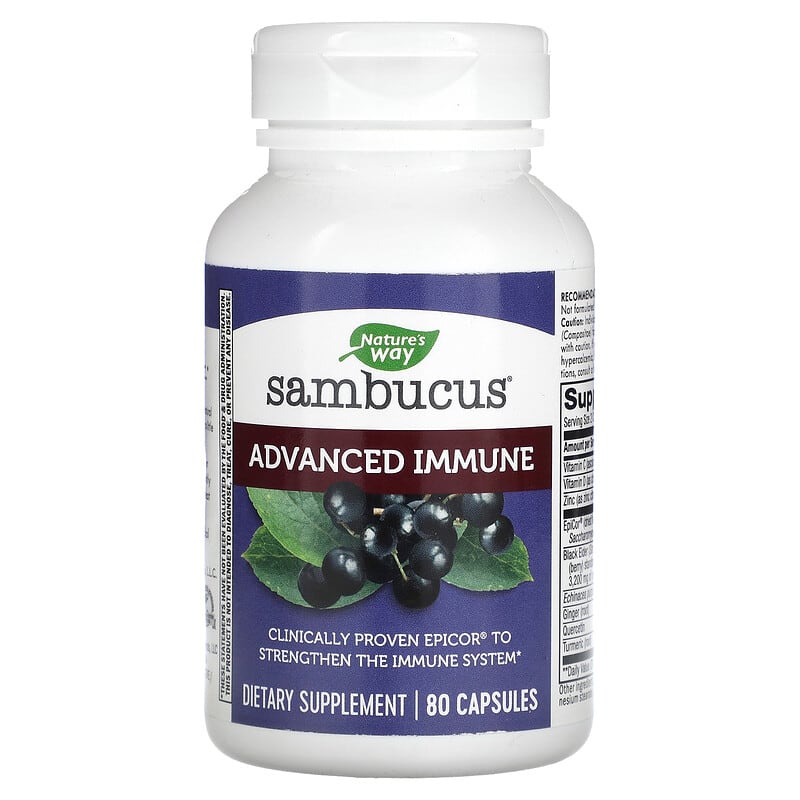 Nature's Way Sambucus Advanced Immune 80 Capsules 33674140406