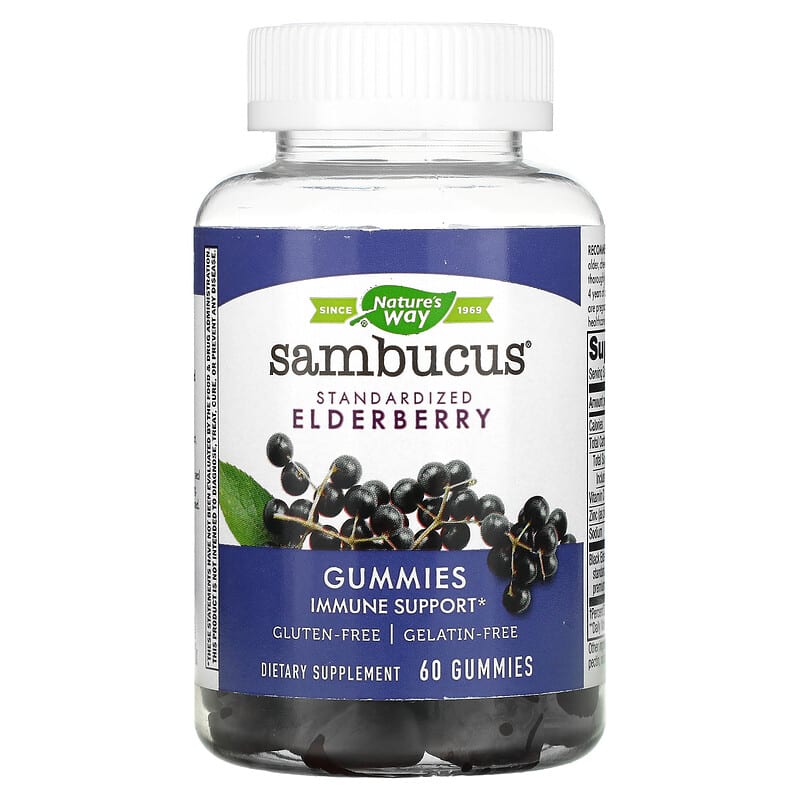 Nature's Way Sambucus Standardized Elderberry  60 Gummies 33674104866