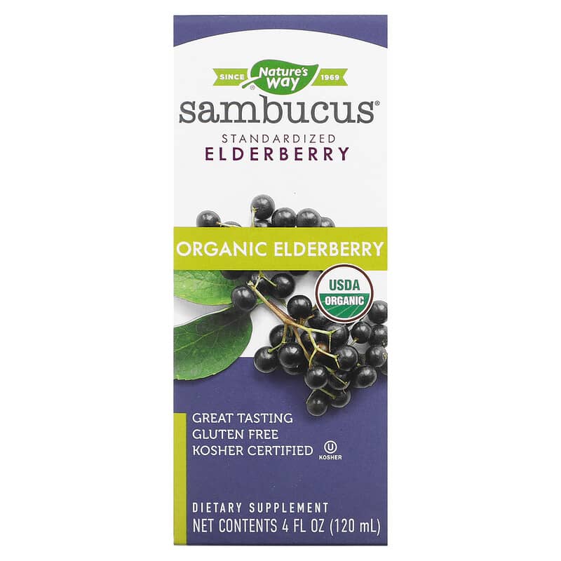 Nature's Way Sambucus Standardized Organic Elderberry 4 fl oz (120 ml) 33674157961