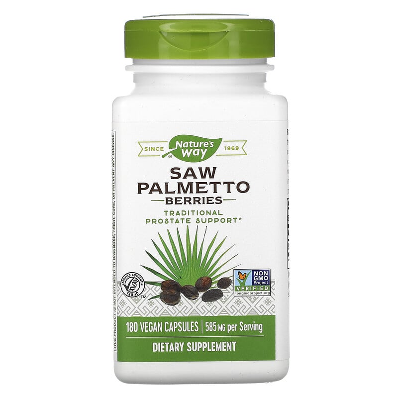 Nature's Way Saw Palmetto Berries 585 mg 180 Vegan Capsules 33674167588