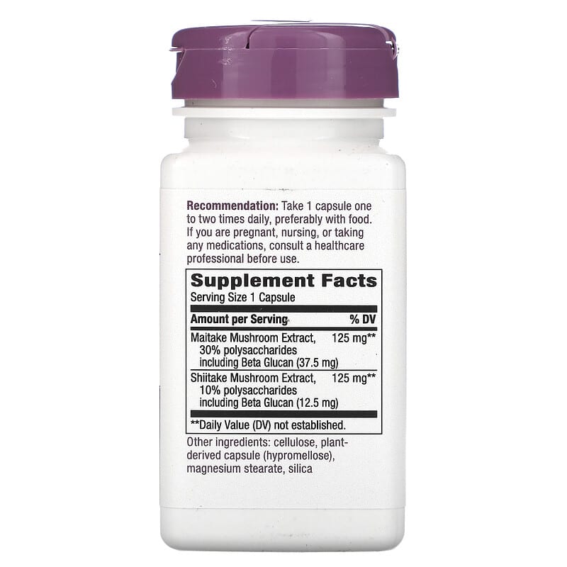 Nature's Way, Shiitake Maitake, 250 mg, 60 Vegetarian Capsules 33674645000