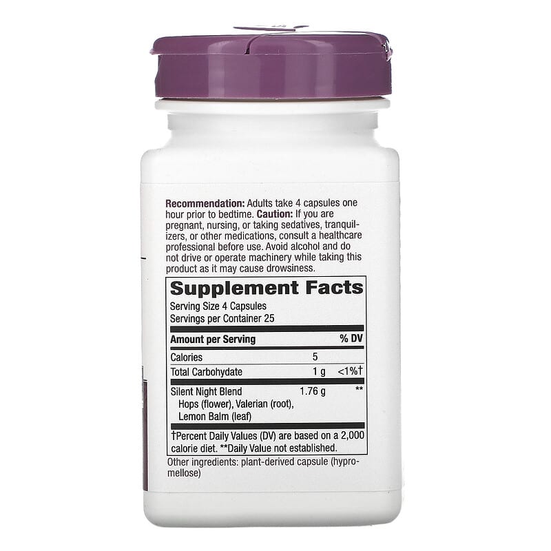 Nature's Way, Silent Night, 100 Vegan Capsules 33674004012