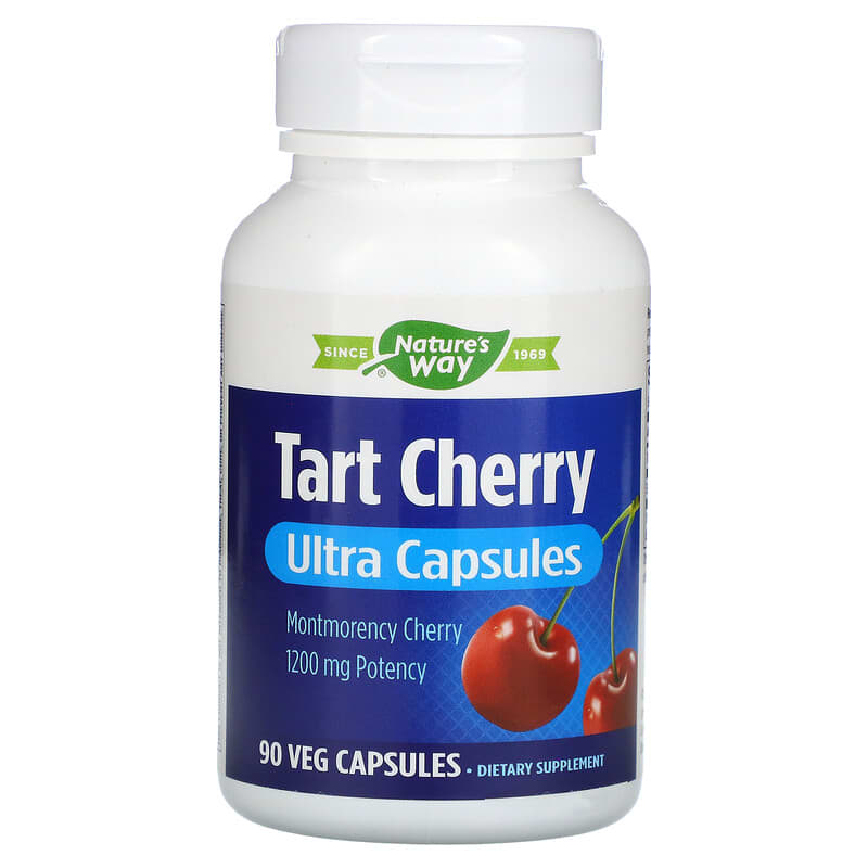 Nature's Way Tart Cherry Ultra Capsules 1,200 mg 90 Veg Capsules 763948564453
