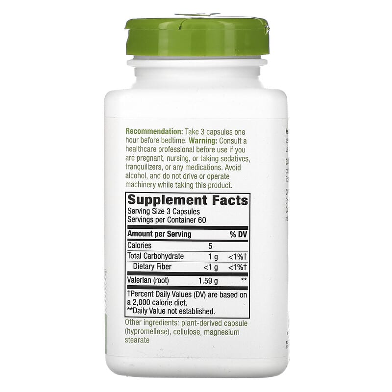 Nature's Way, Valerian Root, 1,590 mg, 180 Vegan Capsules 33674177082