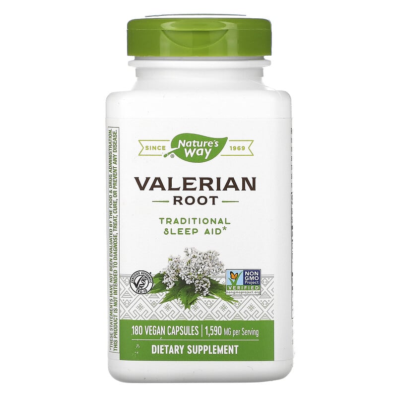 Nature's Way Valerian Root 1,590 mg 180 Vegan Capsules 33674177082