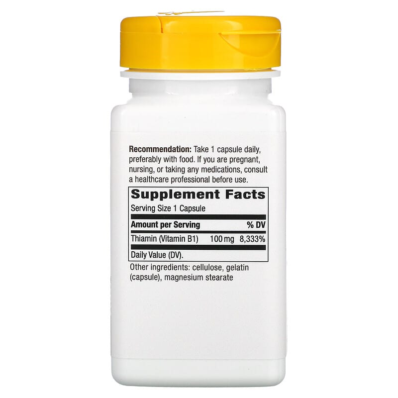Nature's Way, Vitamin B-1, 100 mg, 100 Capsules 33674404119