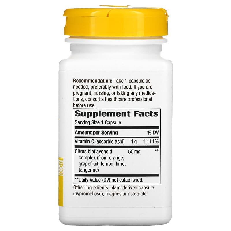 Nature's Way, Vitamin C With Bioflavonoids, Extra Strength, 1,000 mg, 100 Vegan Capsules 33674154649