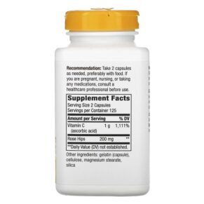 Nature's Way, Vitamin C with Rose Hips, 500 mg, 250 Capsules 33674403112