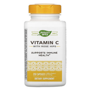 Nature's Way Vitamin C with Rose Hips 500 mg 250 Capsules 33674403112