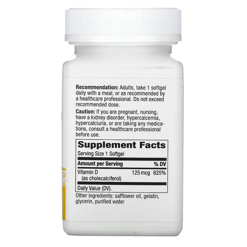 Nature's Way, Vitamin D3, 125 mcg, 240 Softgels 33674158364