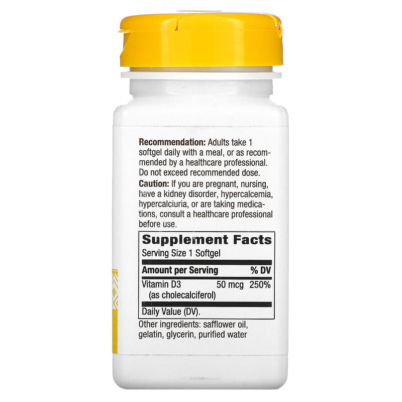 Nature's Way, Vitamin D3, 50 mcg, 240 Softgels 33674156049