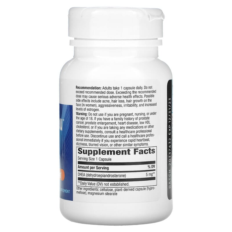 Nature's Way, Youthful You, DHEA, 5 mg, 60 Veg Capsules 763948050062