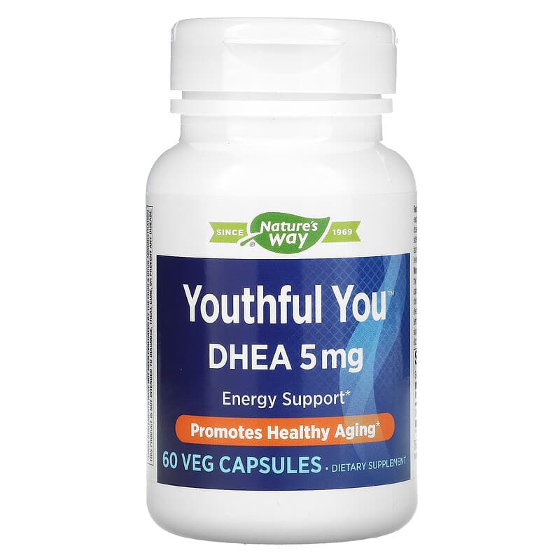 Nature's Way Youthful You DHEA 5 mg 60 Veg Capsules 763948050062