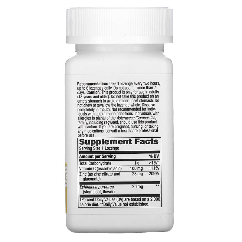 Nature's Way, Zinc Lozenges, Wild Berry Flavored, 60 Vegan Lozenges 33674410929