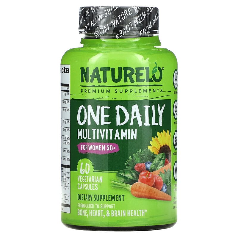 NATURELO One Daily Multivitamin for Women 50+ 60 Vegetarian Capsules 628110628053