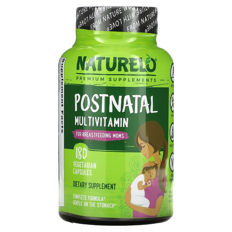 NATURELO Postnatal Multivitamin for Breastfeeding Moms 180 Vegetarian Capsules 628110628374