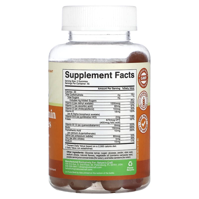 Natures Craft, Multivitamin Gummies, 90 Gummies 793611599024