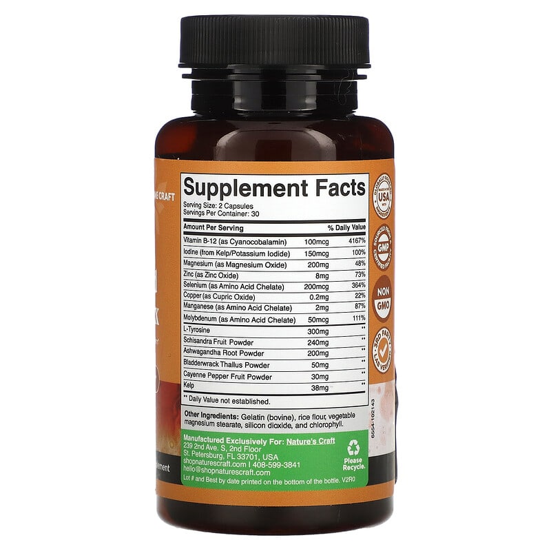 Natures Craft, Thyroid Complex , 60 Capsules 806808279057