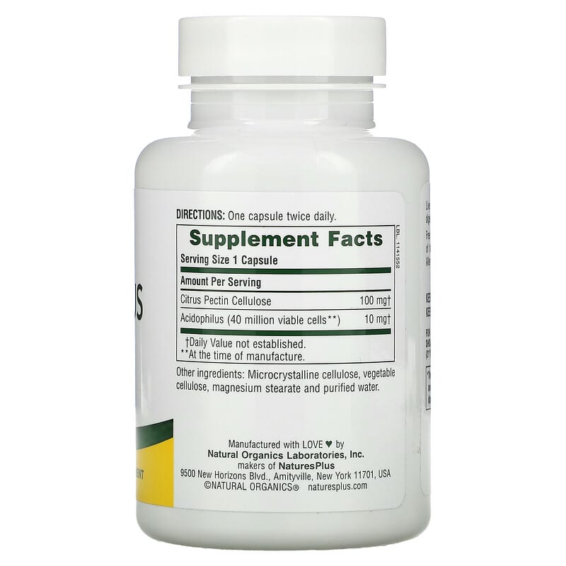 NaturesPlus, Acidophilus with Pectin, 90 Capsules 97467044807