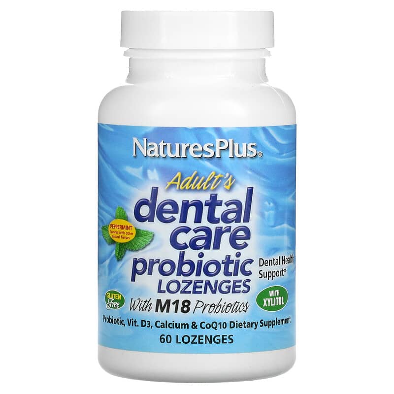 NaturesPlus Adult's Dental Care Probiotic Peppermint 60 Lozenges 97467043831