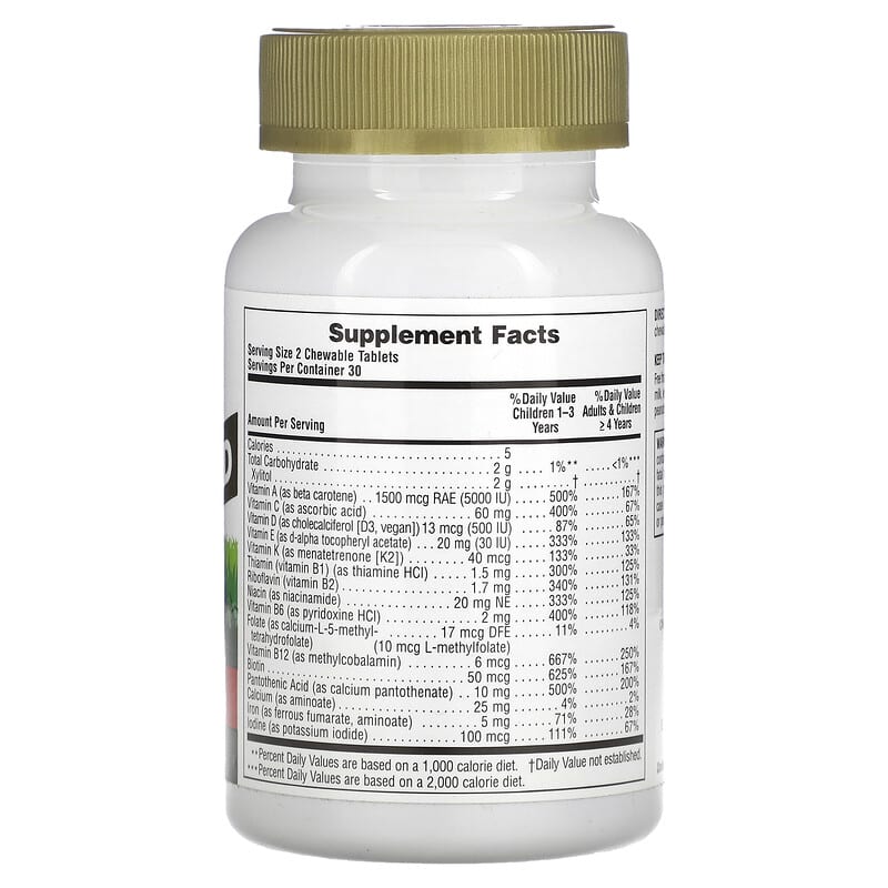 NaturesPlus, Animal Parade Gold, Children's Chewable Multivitamin Supplement, Cherry, 60 Animal-Shaped Tablets 97467299313