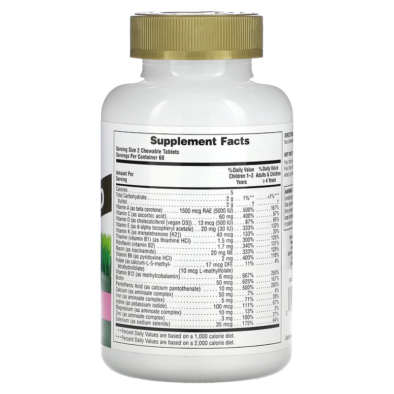 NaturesPlus, Animal Parade Gold, Children's Chewable Multivitamin Supplement, Watermelon, 120 Animal-Shaped Tablets 97467299382
